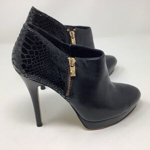 Michael Kors Black “York” Platform Booties